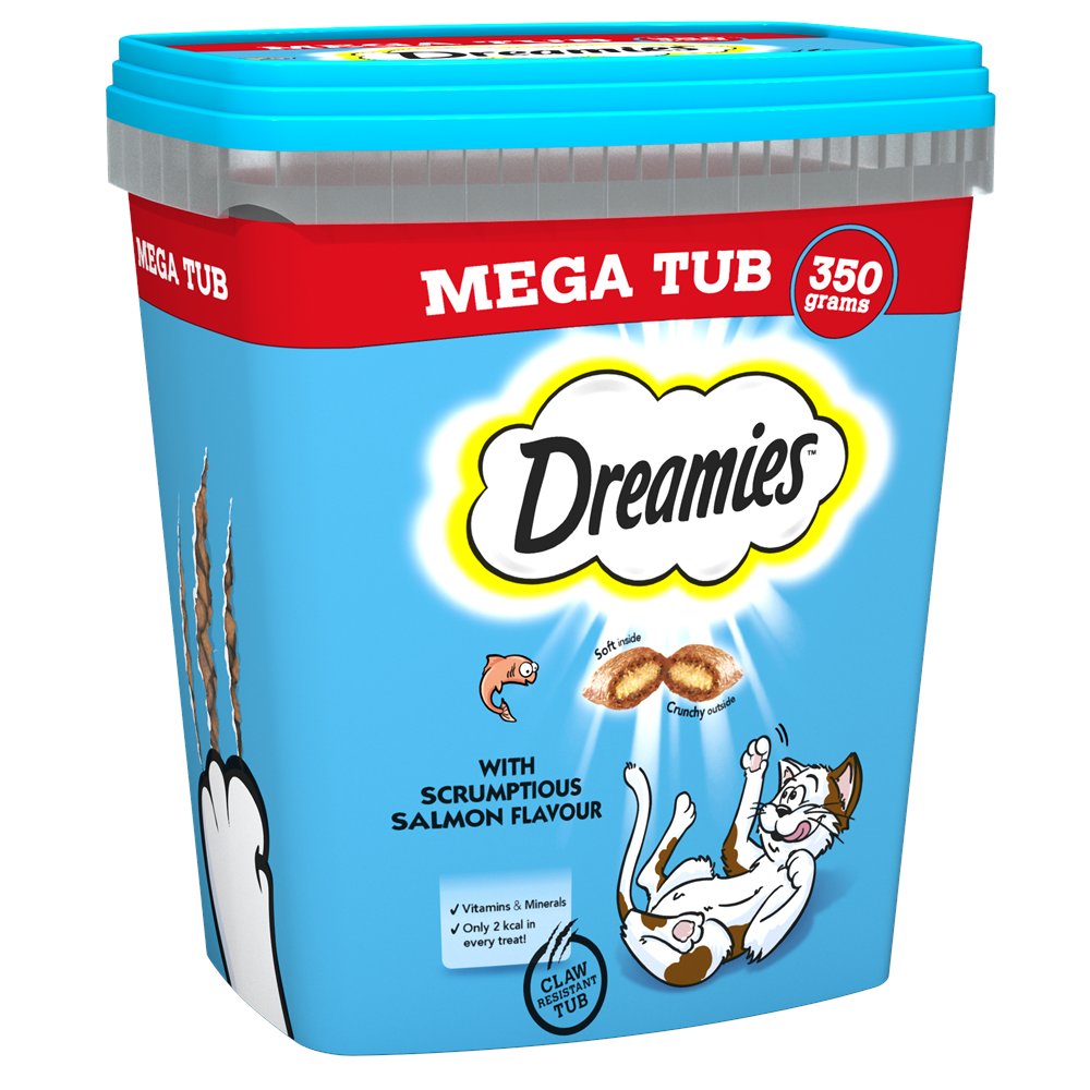 Dreamies Cat Treats with Salmon, 350g Mega Tub