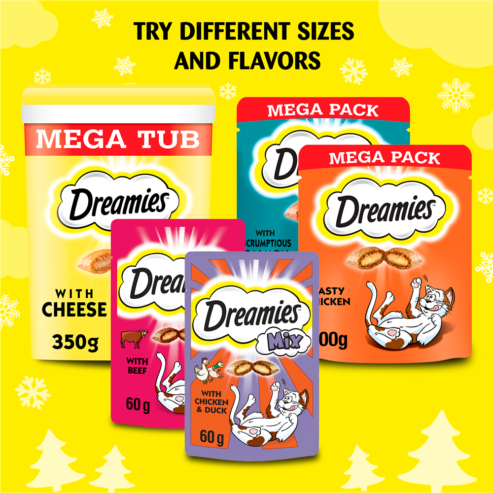 Dreamies Mix Cat Treats with Salmon and Turkey, 60g