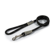 Ancol Viva Black Reflective Rope Dog Lead, 10mm x 1.07m