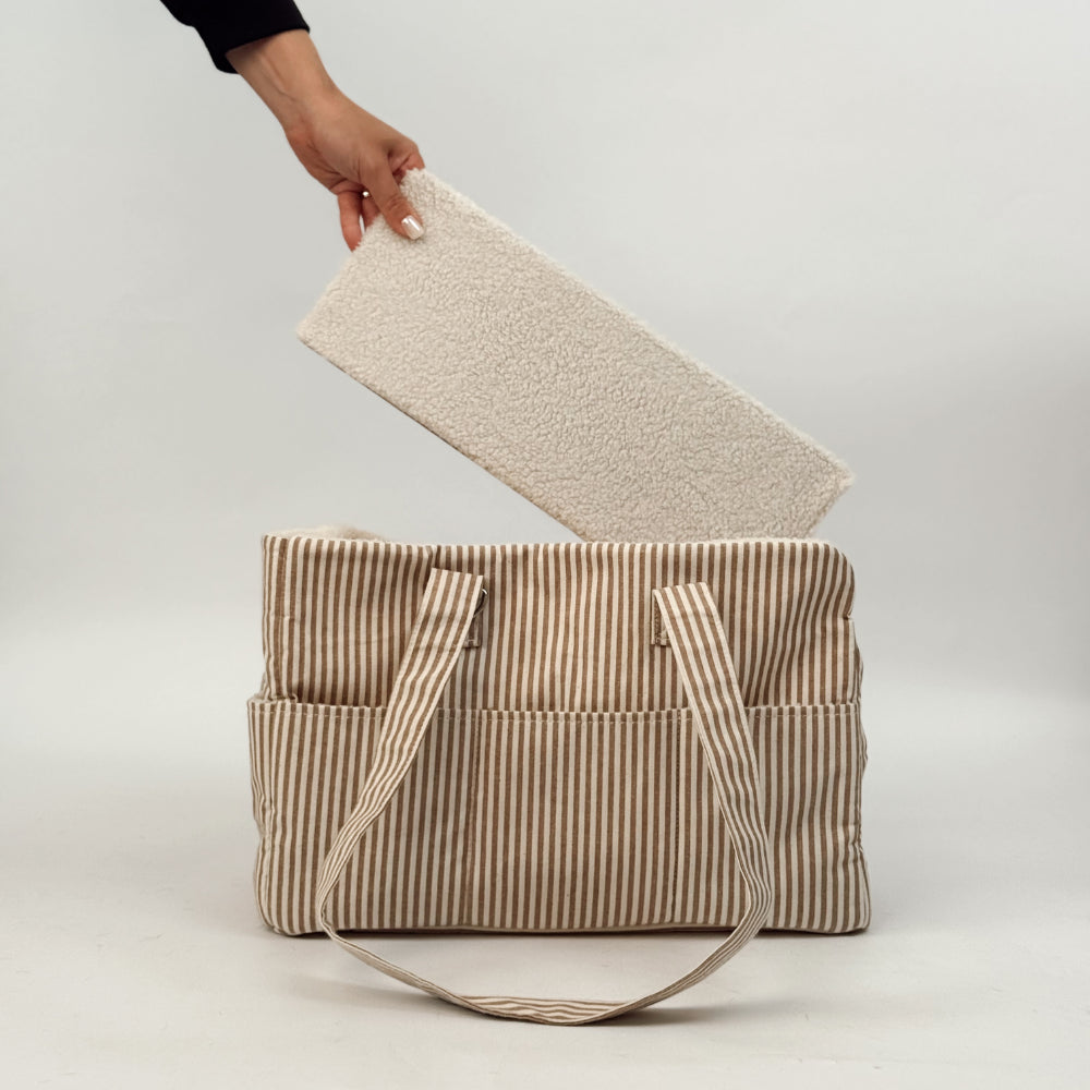 Cocopup London Linen Stripes Dog Carrier