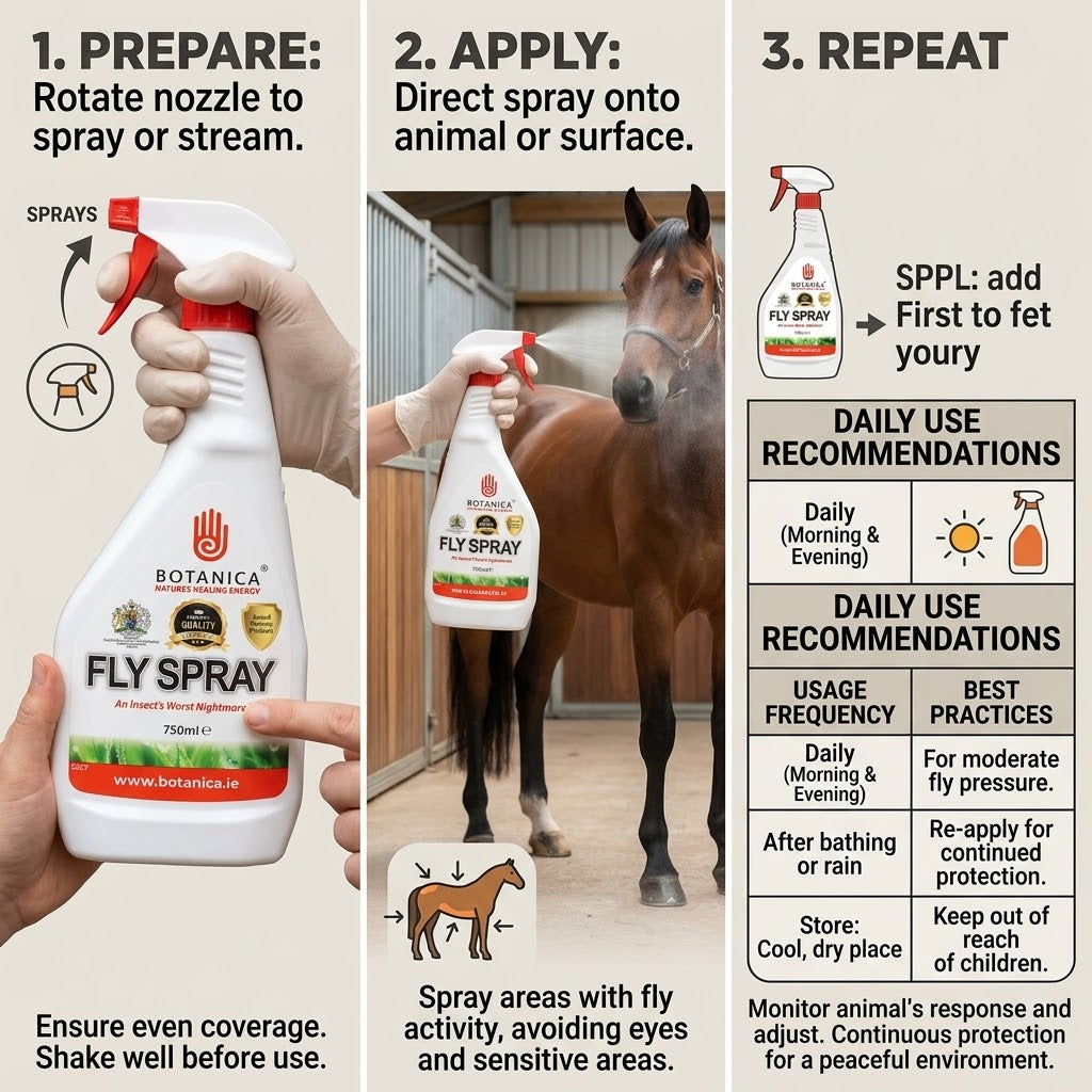 Botanica Fly & Flea Repellent Spray for All Animals, 750ml