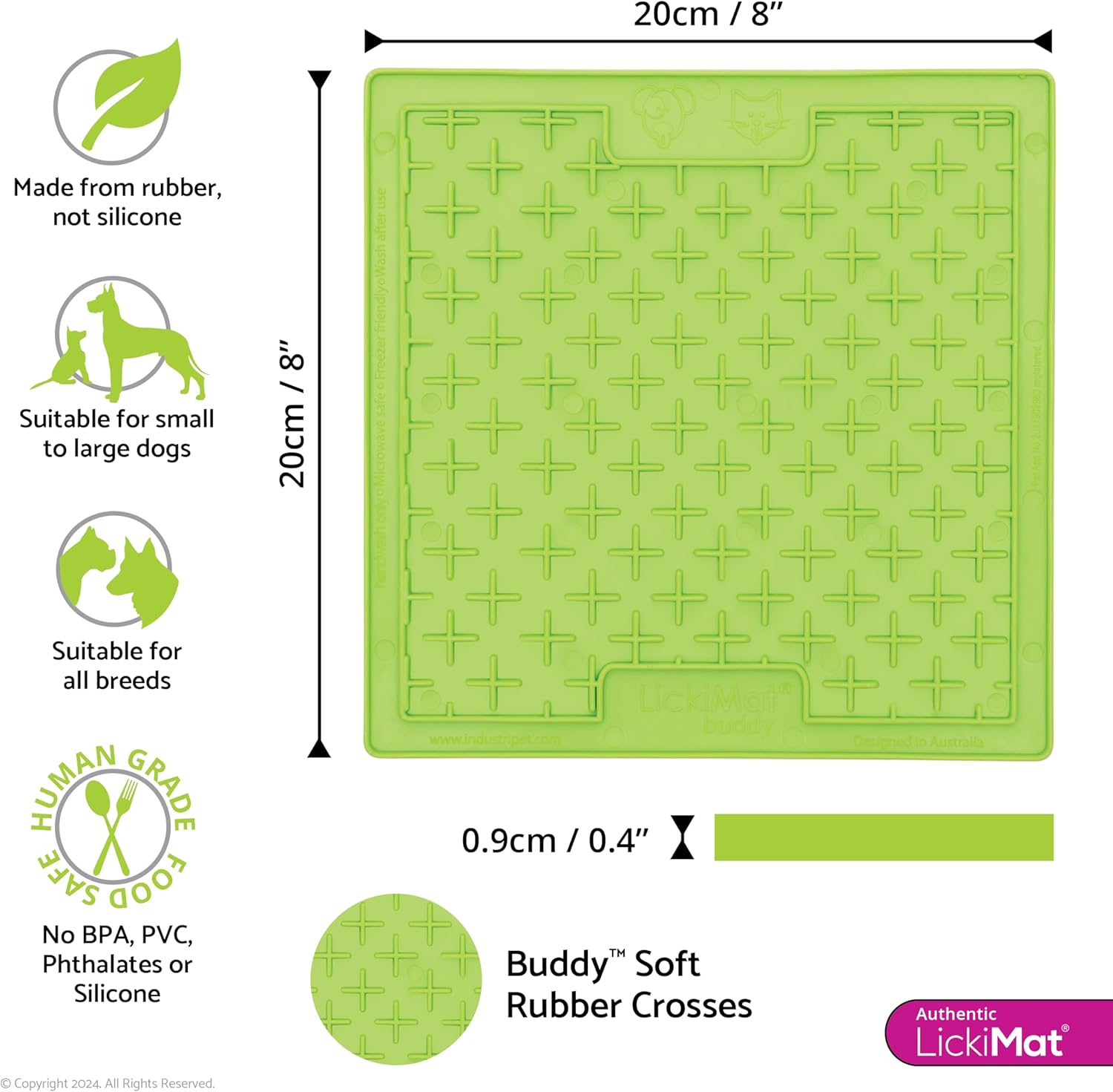 LickiMat Classic Buddy Dog Treat Mat, Green