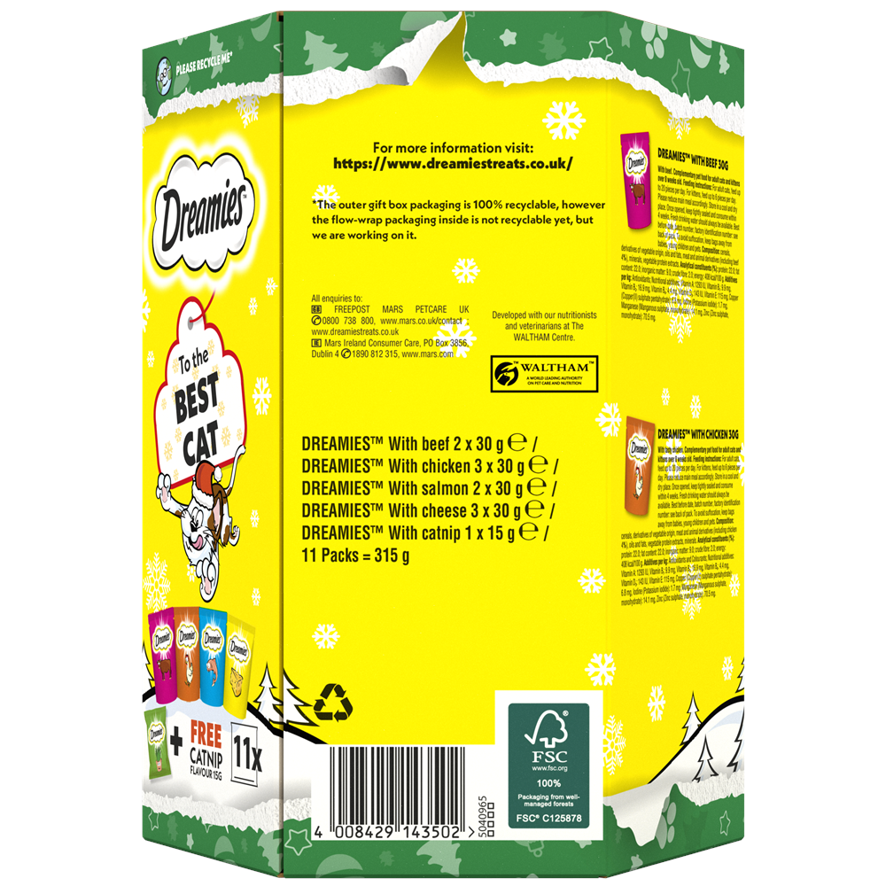 Dreamies Christmas Gift Box Cat Treats, 315g