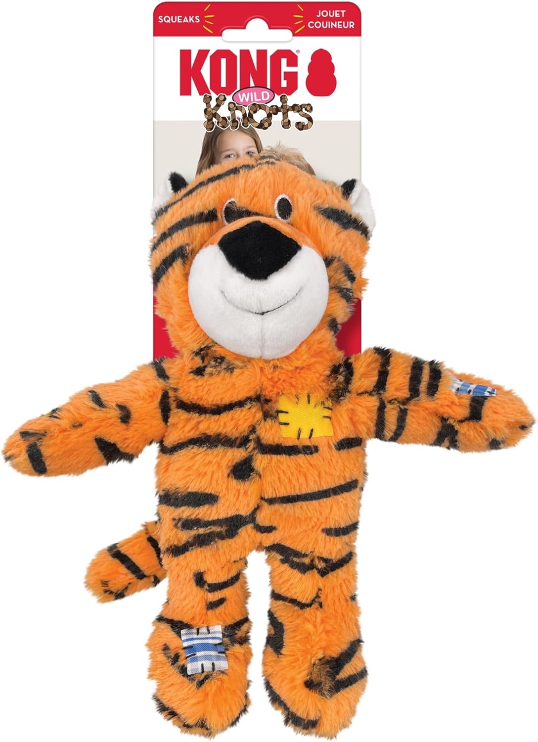 Kong Wild Knots Tiger Dog Toy, Medium/Large