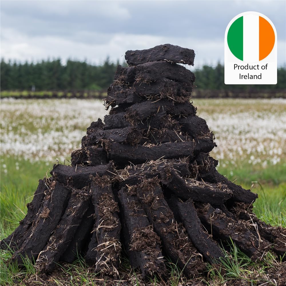 Hadley Irish Natural Hand Cut Peat Turf for Heating, 12kg