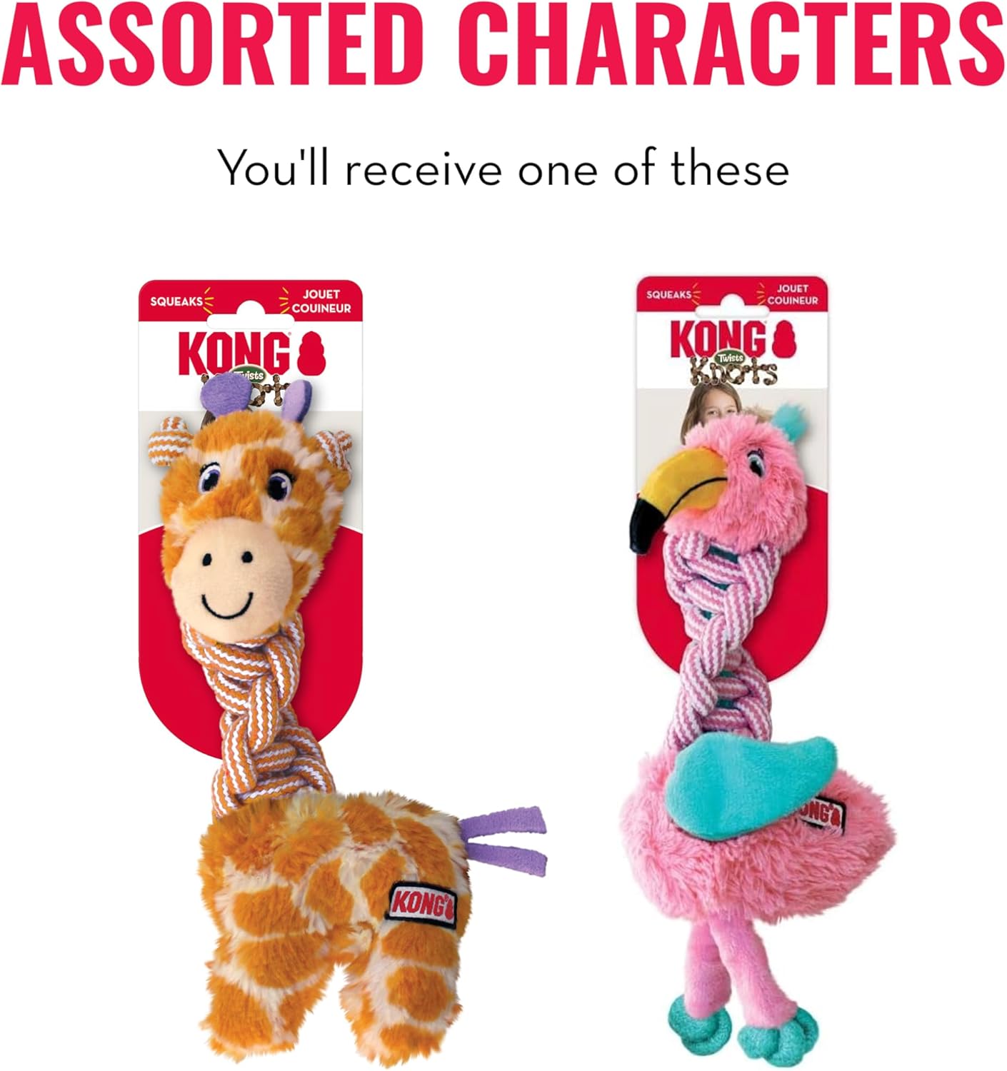 Kong Knots Twist Assorted Dog Toy, Small/Medium