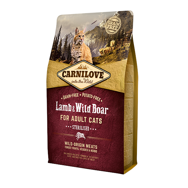 Carnilove Lamb & Wild Boar Dry Cat Food for Adult Cats