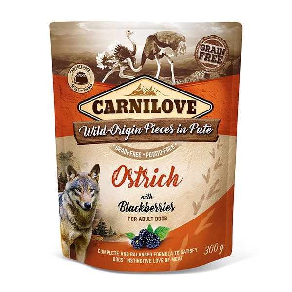 Carnilove Ostrich with Blackberries Wet Dog Food for Adult Dogs