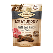 Carnilove Beef & Beef Muscle Jerky Fillet Dog Treat for Adult Dogs, 100g