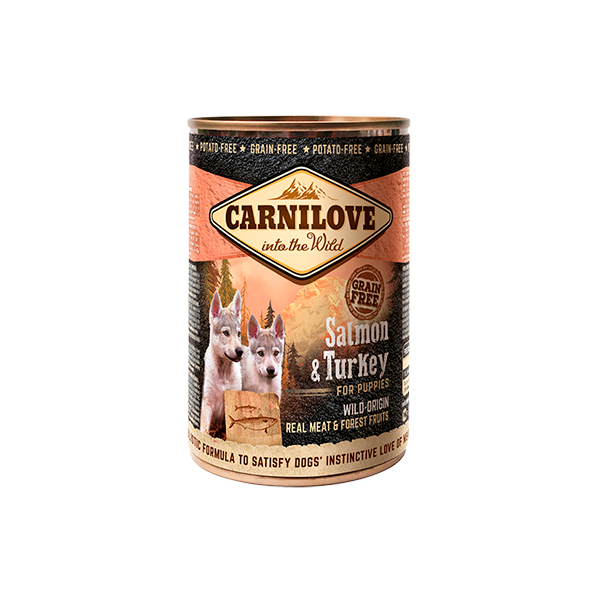 Carnilove Salmon & Turkey Wet Dog Food for Puppies, 400g