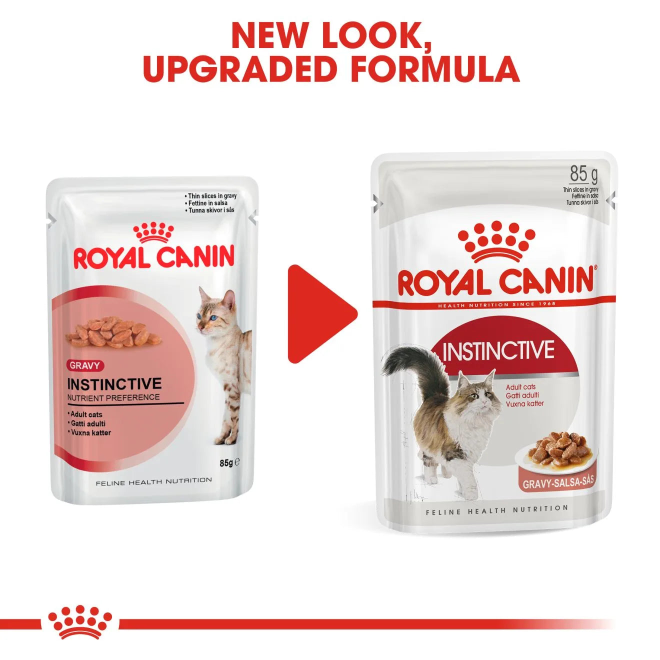 Royal Canin Instinctive Wet Cat Food Chunks In Gravy for Adult Cats, 85g