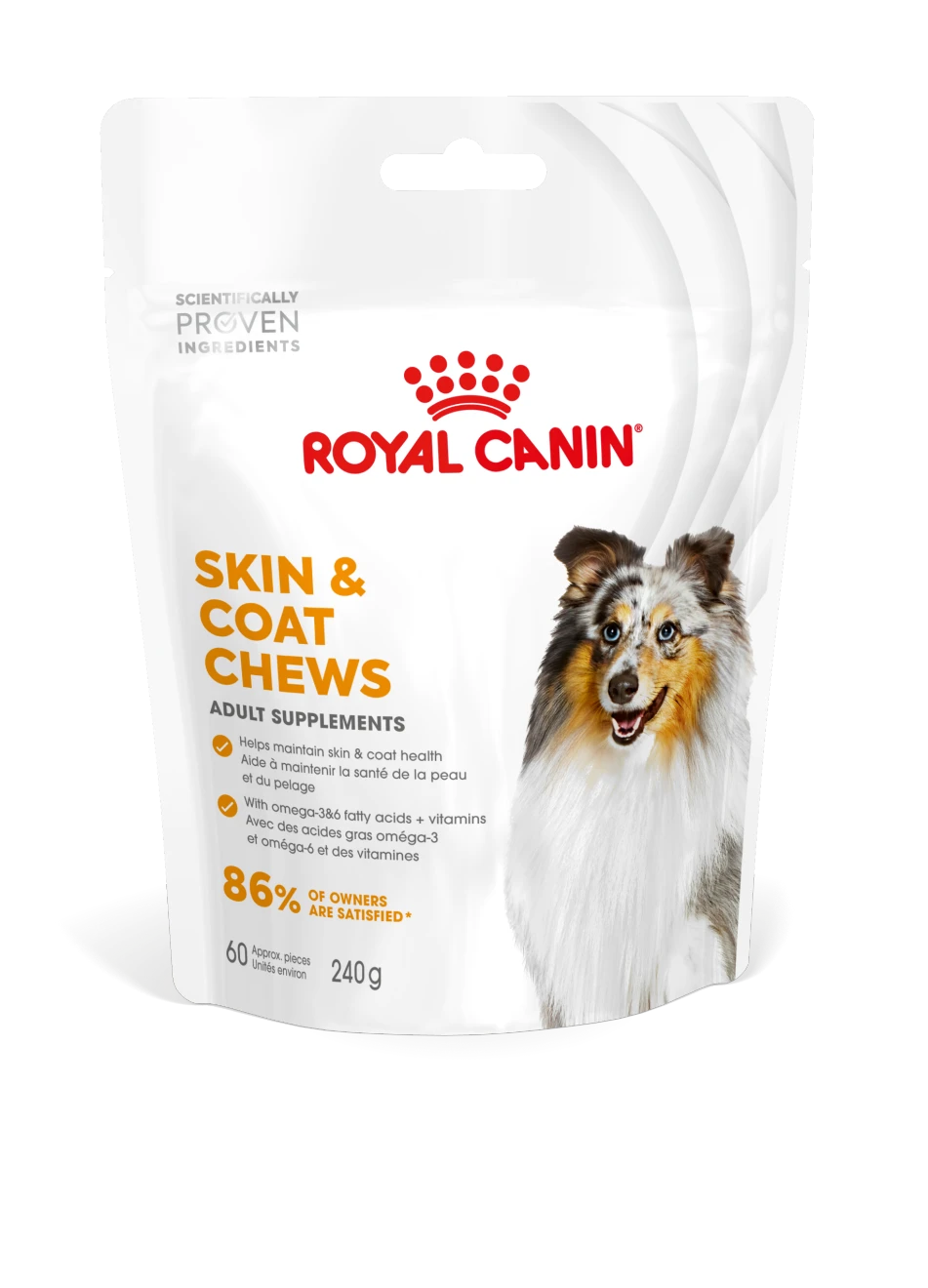 Royal Canin Dog Supplement for Skin & Coat Soft Chews, 240g
