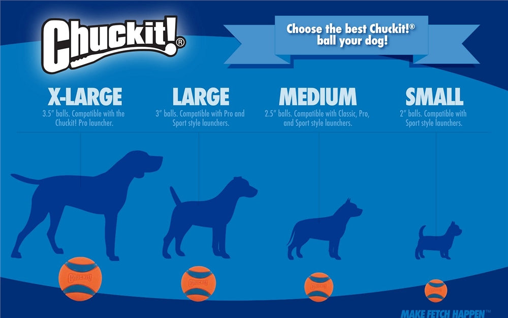 Chuckit Tennis Ball Dog Ball, 2 Medium Balls