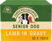 James Wellbeloved Lamb with Rice & Vegetables in Gravy Wet Dog Food for Senior Dogs, 10 x 150g