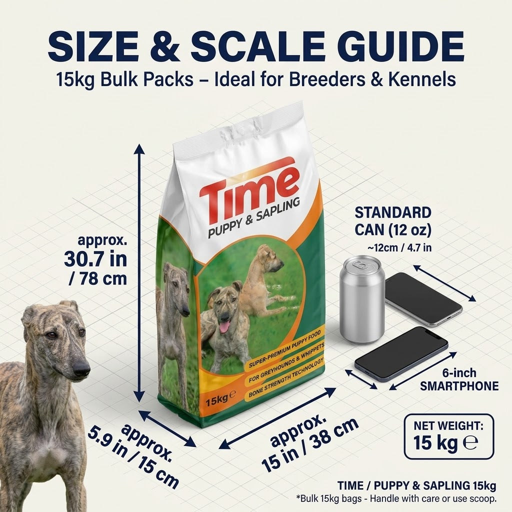 Time Greyhound Puppy & Sapling Dry Dog Food for Adult Dogs & Puppies, 15kg