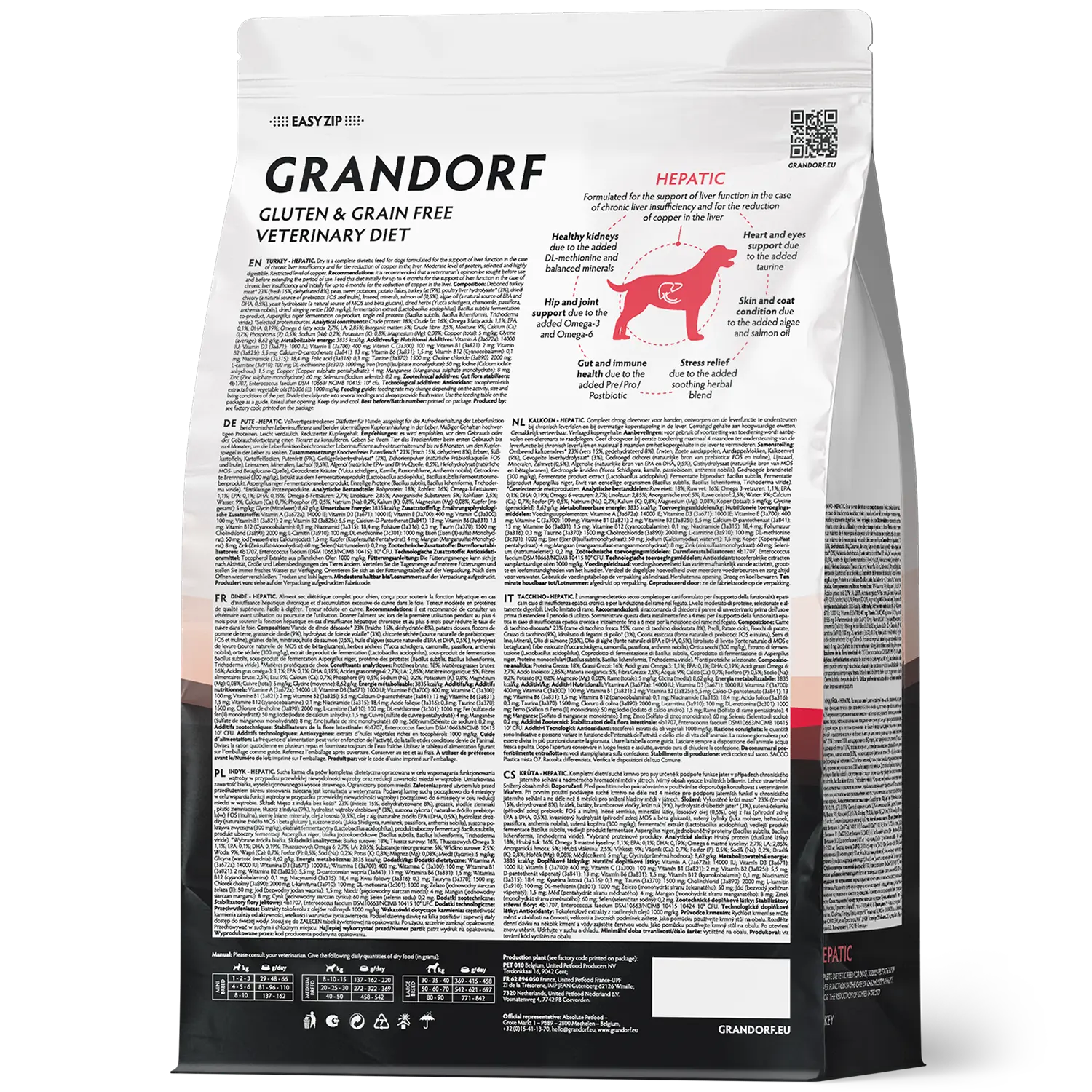 Grandorf Vet Turkey Hepatic Dry Dog Food for Adult Dogs