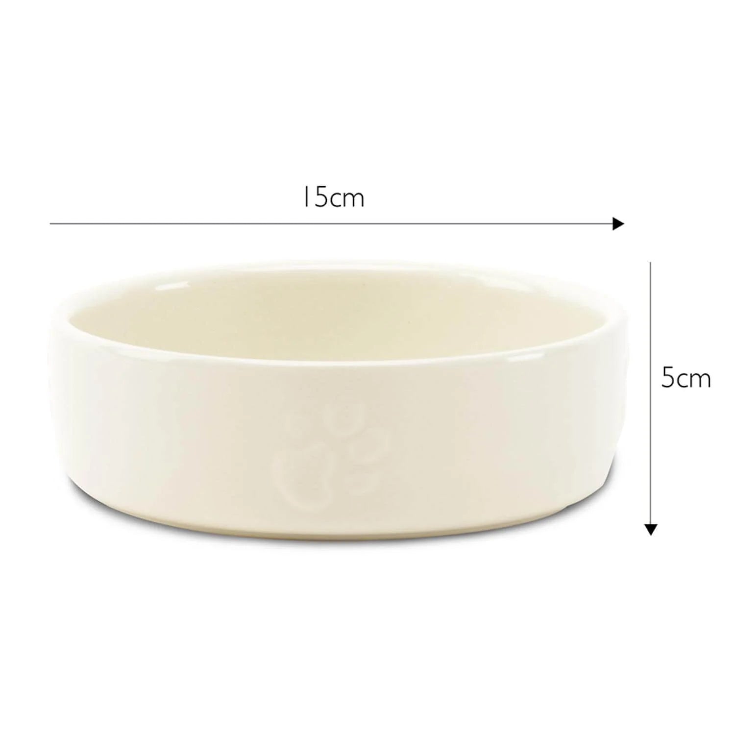 Scruffs Icon Cream Pet Food Bowl, 15cm