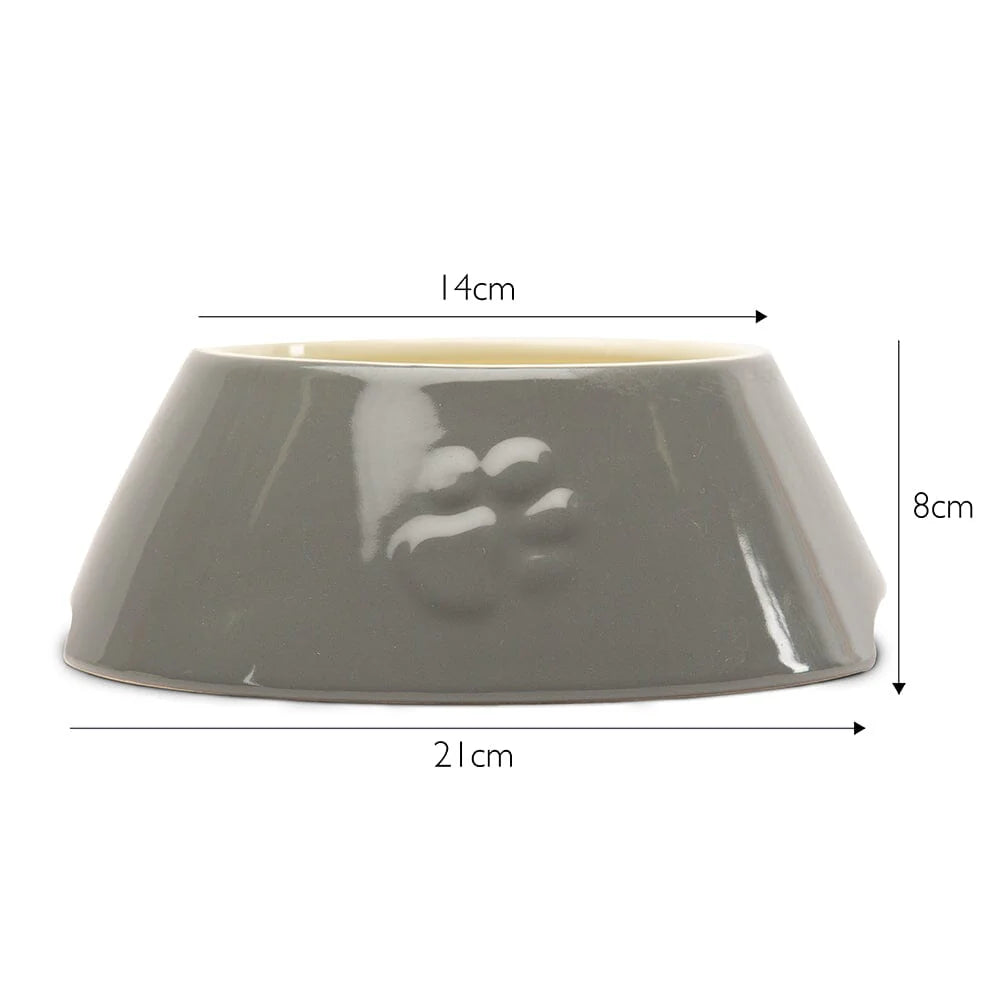 Scruffs Classic Grey 21cm Long Eared Dog Bowl