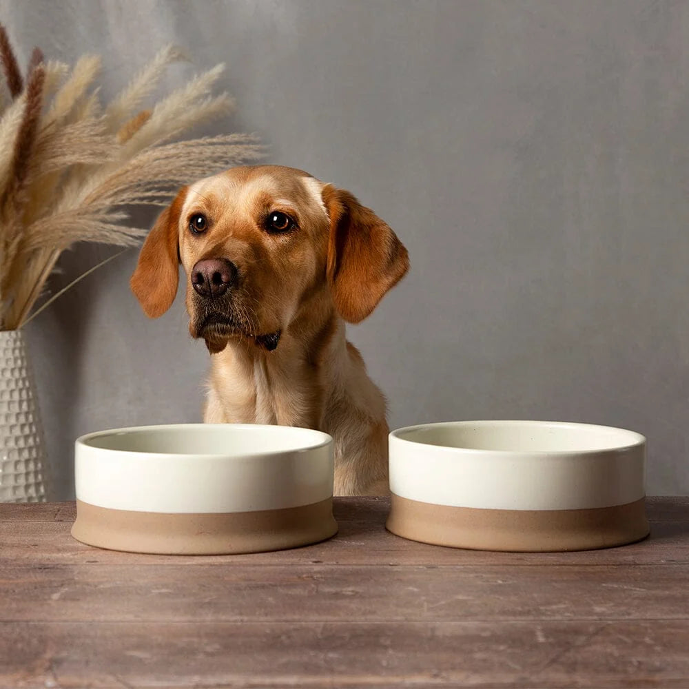 Scruffs Scandi Cream Non Tip Dog Food Bowl, 20cm
