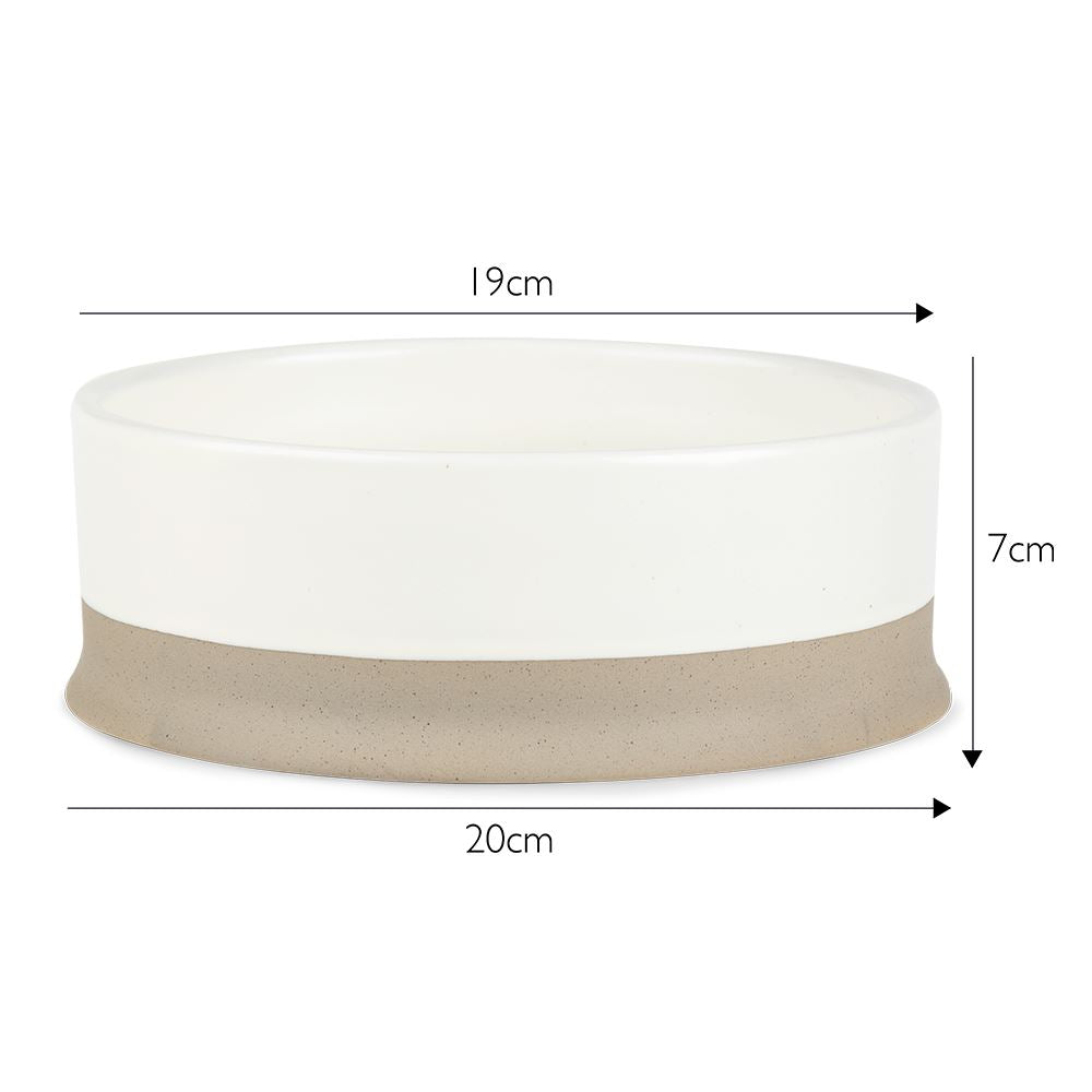 Scruffs Scandi Cream Non Tip Dog Food Bowl, 20cm