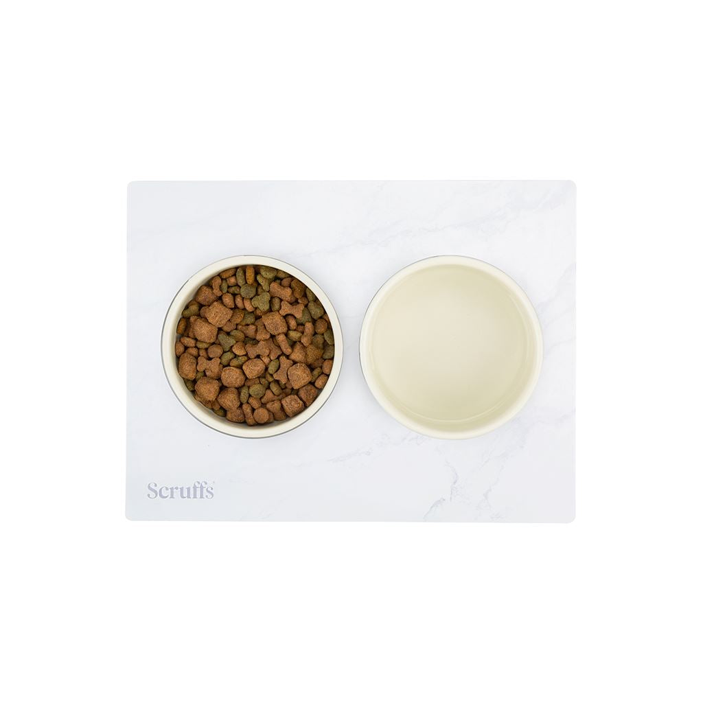 Scruffs 40 x 30cm Pet Mat White Marble