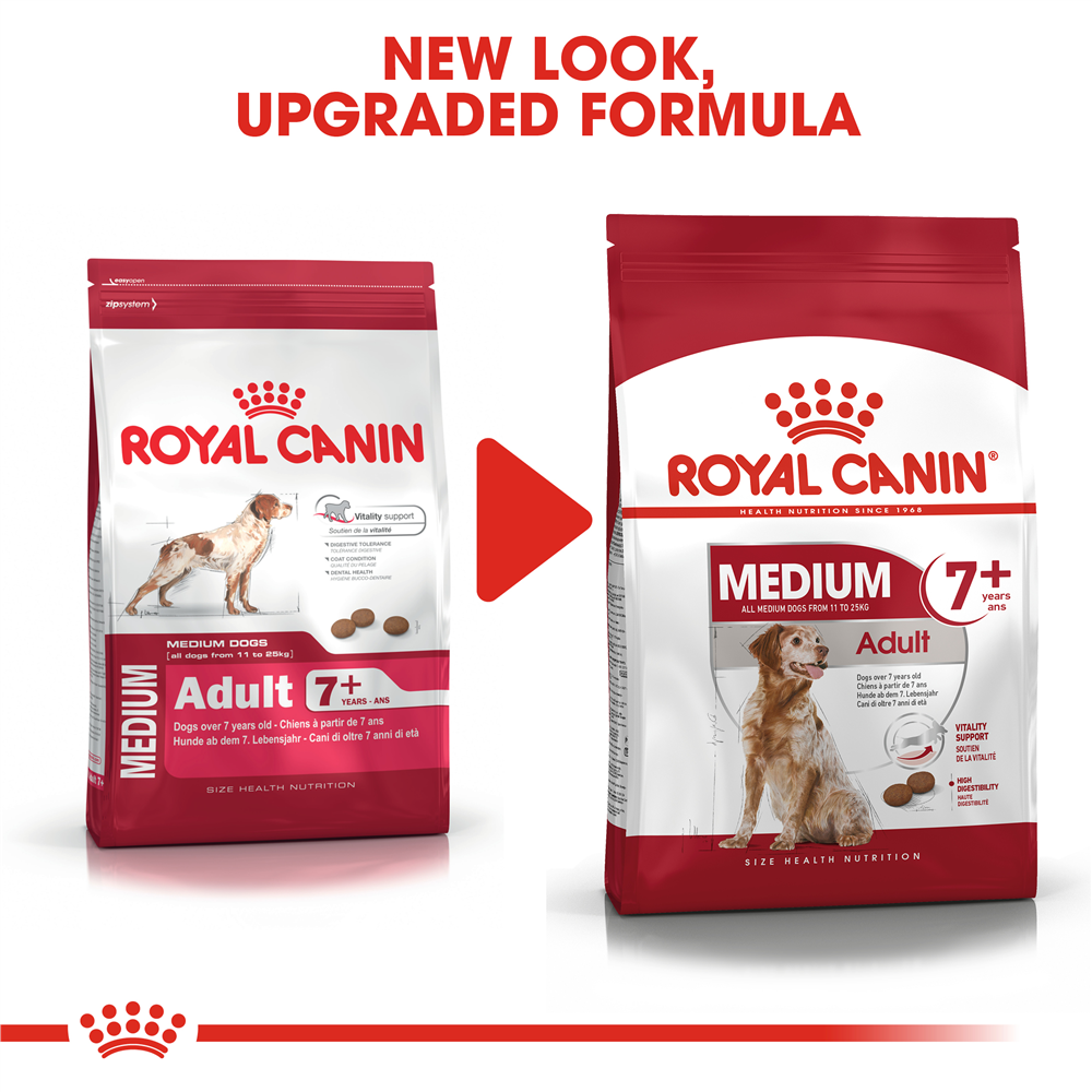Royal Canin Dry Dog Food for Medium Breed 7+ Adult Dogs, 4kg