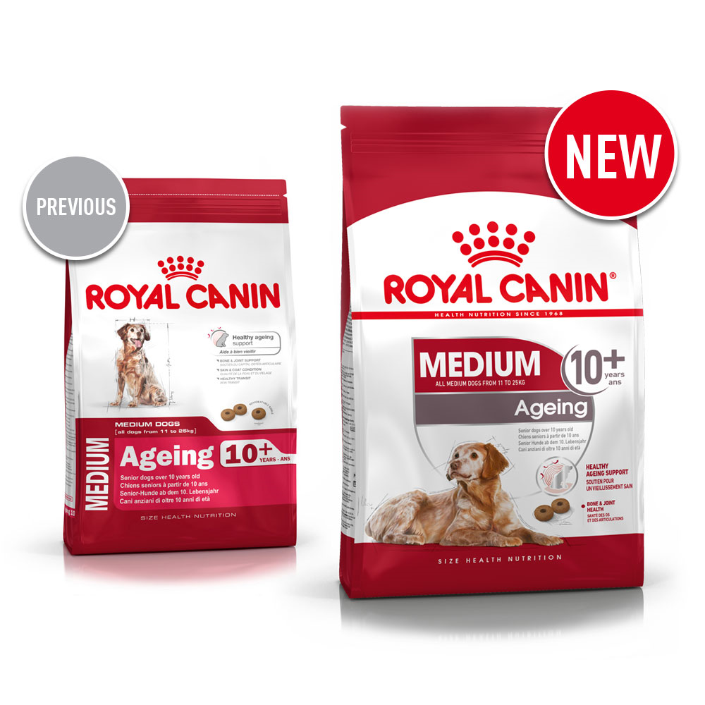 Royal Canin Ageing 10+ Dry Dog Food for Medium Breed Senior Dogs, 3kg