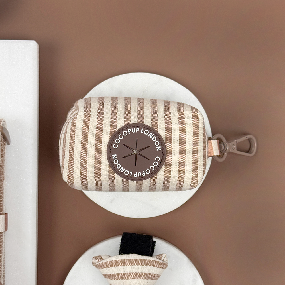Cocopup Linen Stripes Poop Bag Holder