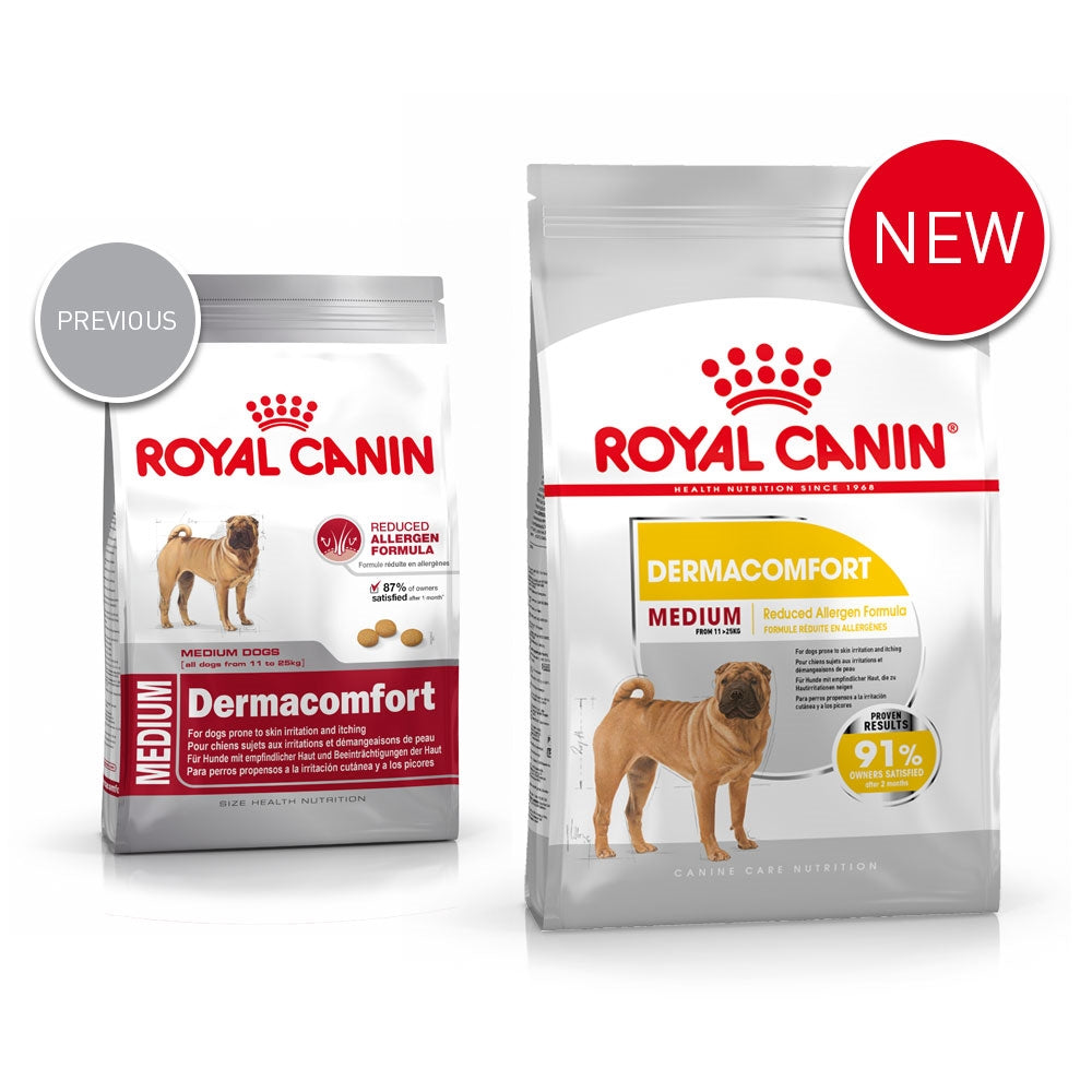 Royal Canin Dermacomfort Dry Dog Food for Medium Breed Adult Dogs, 3kg