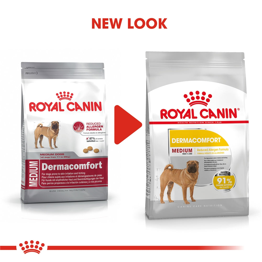 Royal Canin Dermacomfort Dry Dog Food for Medium Breed Adult Dogs, 3kg