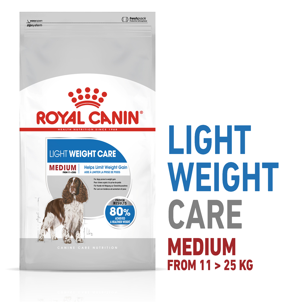 Royal Canin Light Weight Care Dry Dog Food for Medium Breed Adult Dogs, 3kg