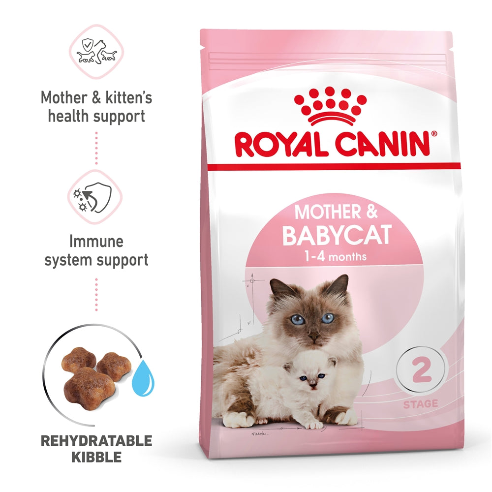 Royal Canin Mother & Babycat Dry Cat Food for Adult Cats & Kittens, 400g