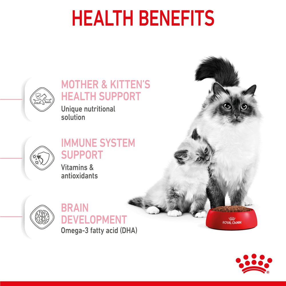 Royal Canin Mother & Babycat Dry Cat Food for Adult Cats & Kittens, 400g