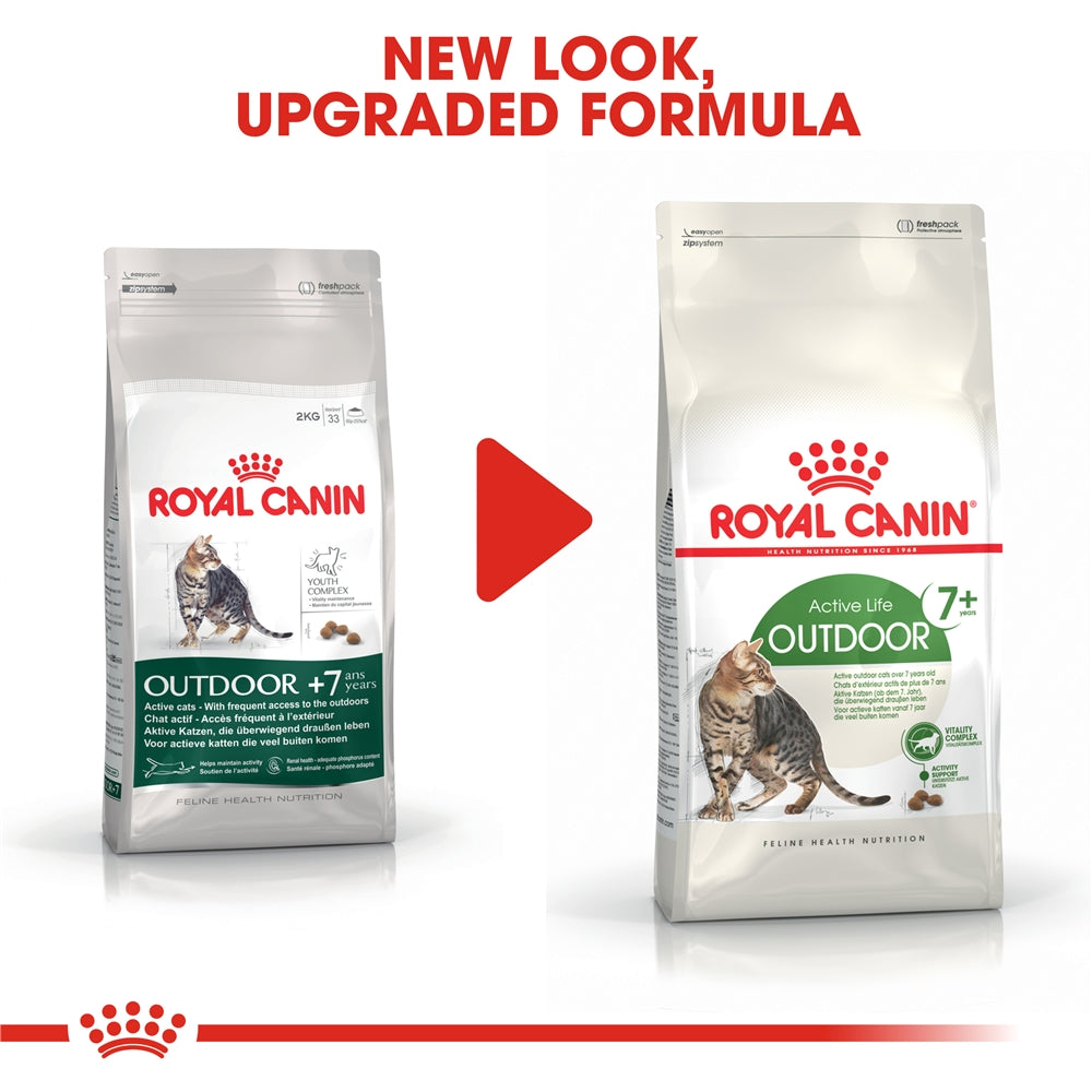 Royal Canin Outdoor 7+ Dry Cat Food for Active Outdoor Senior Cats, 400g