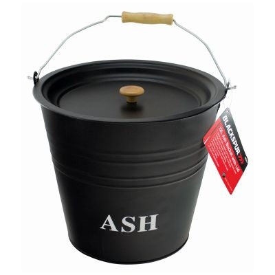 Blackspur 12L Black Ash Bucket with Lid
