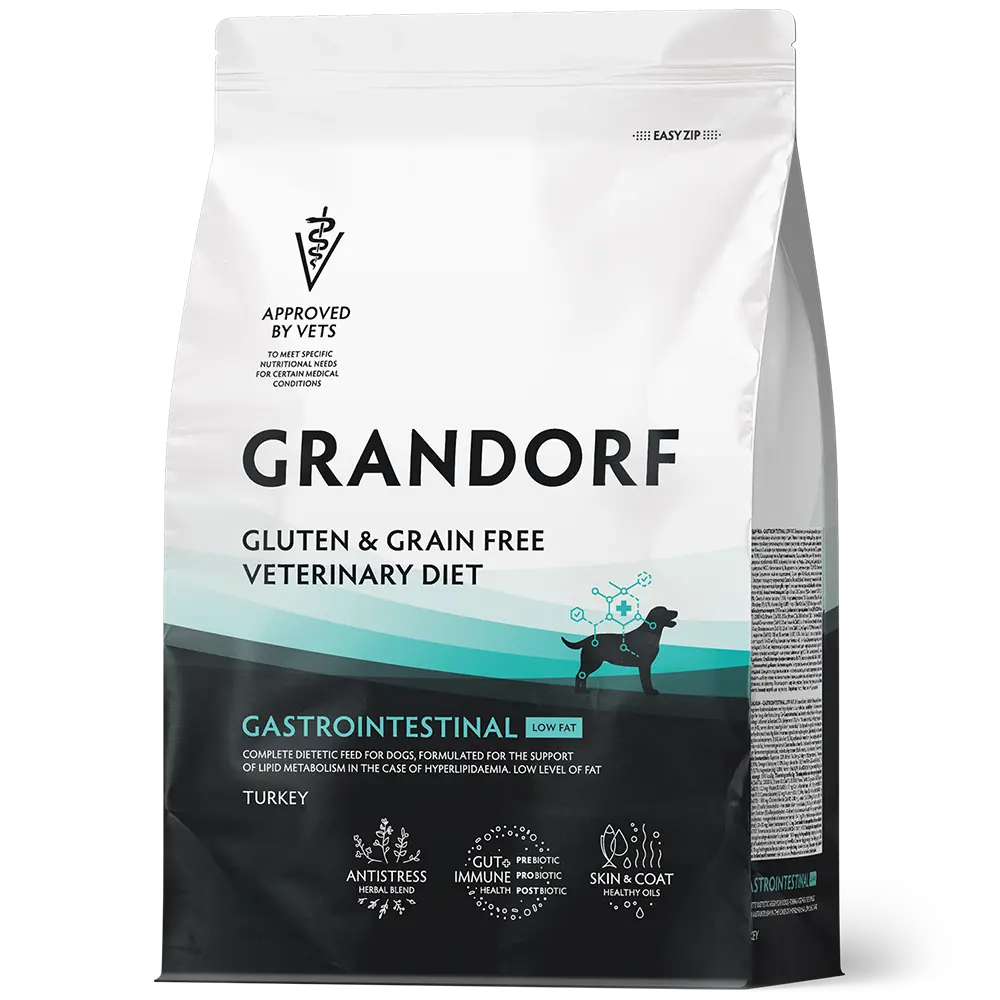 Grandorf Vet Turkey Low Fat Gastrointestinal Dry Dog Food for Adult Dogs