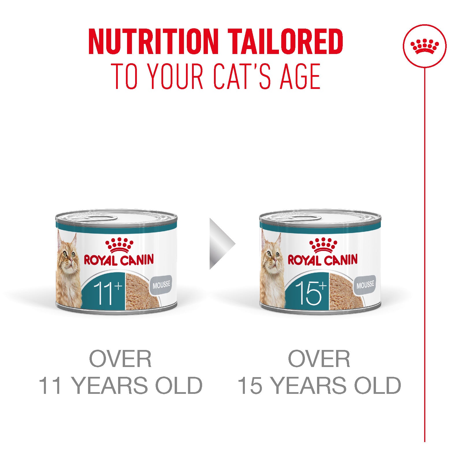 Royal Canin Ageing 11+ Ultra Soft Mousse Wet Cat Food for Senior Cats, 85g