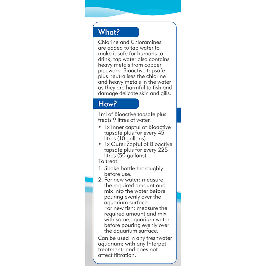 Interpet Bioactive Tapsafe Plus Water Treatment, 50ml
