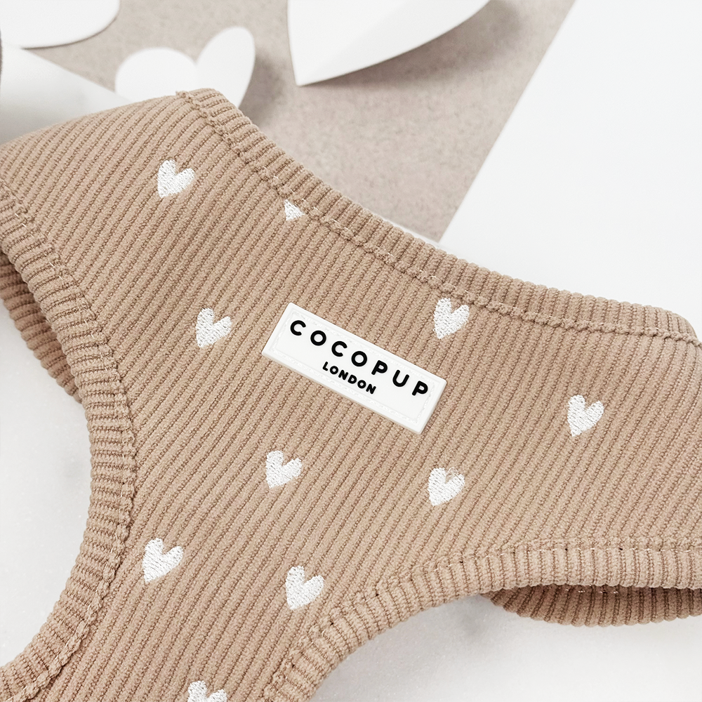 Cocopup Chai Hearts Adjustable Neck Dog Harness