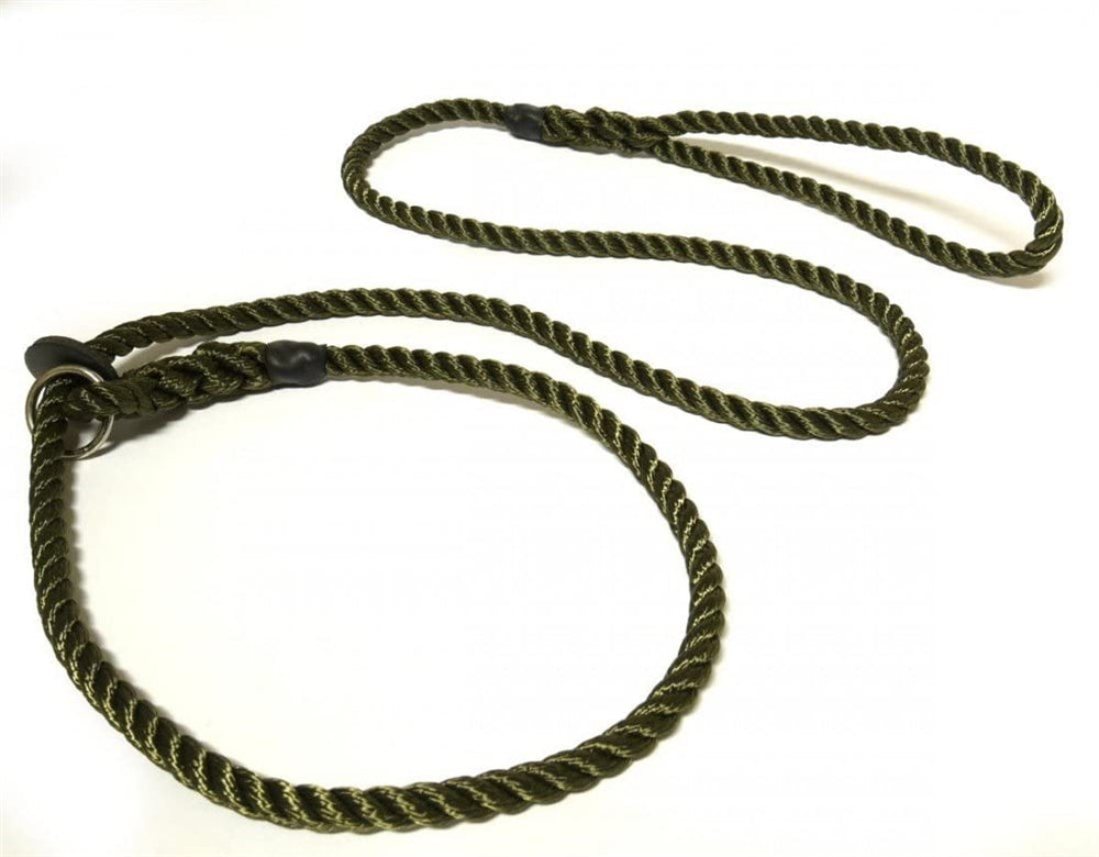 KJK Ropeworks 8mm Braid Slip Lead Rope with Rubber Stop, 1.5m
