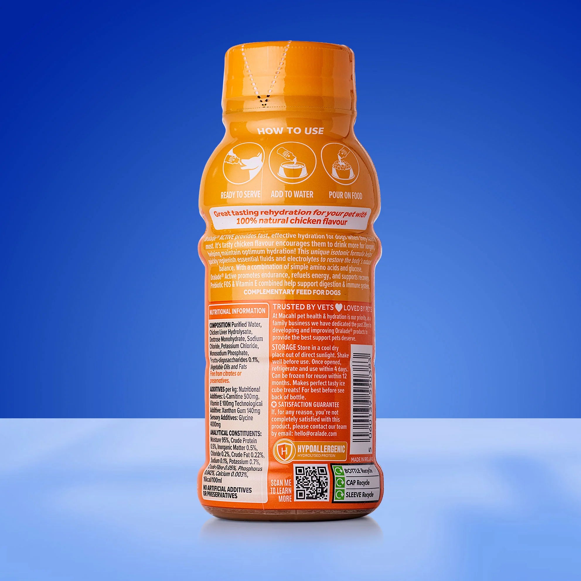 Oralade Active+ Advanced Hydration for Dogs - Chicken, 250ml