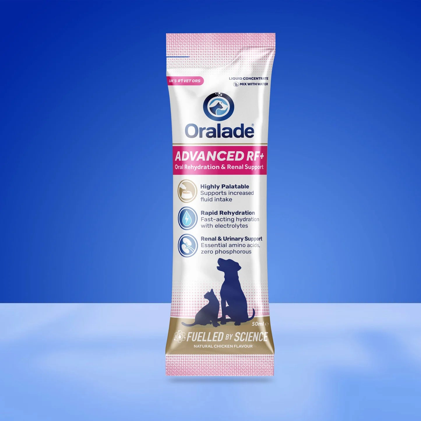 Oralade Advanced RF+ Liquid Concentrate Oral Rehydration for Dogs & Cats, 6x50ml Sachets