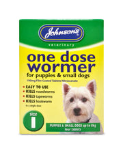 Johnson's One Dose Wormer for Small Breed Puppies & Adult Dogs, Size 1
