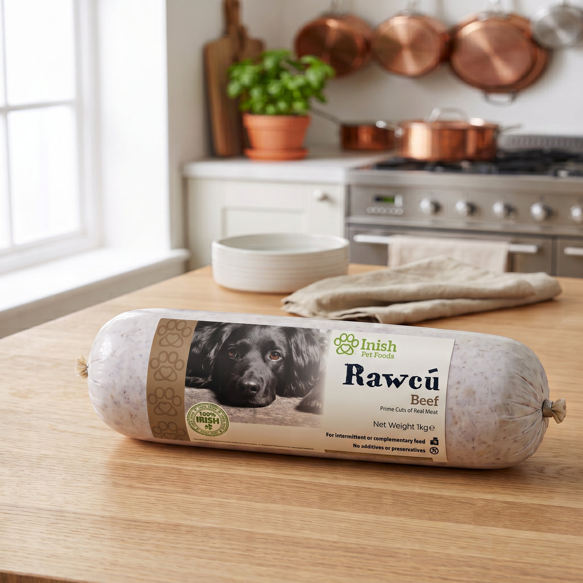 Rawcú Beef Raw Dog Food, 1kg