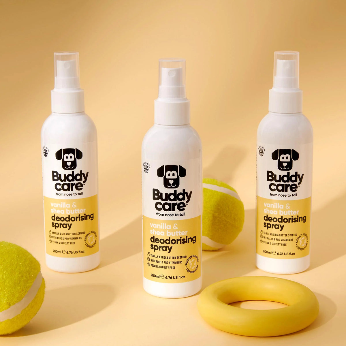 Buddycare Vanilla & Shea Butter Dog Deodorising Spray, 200ml