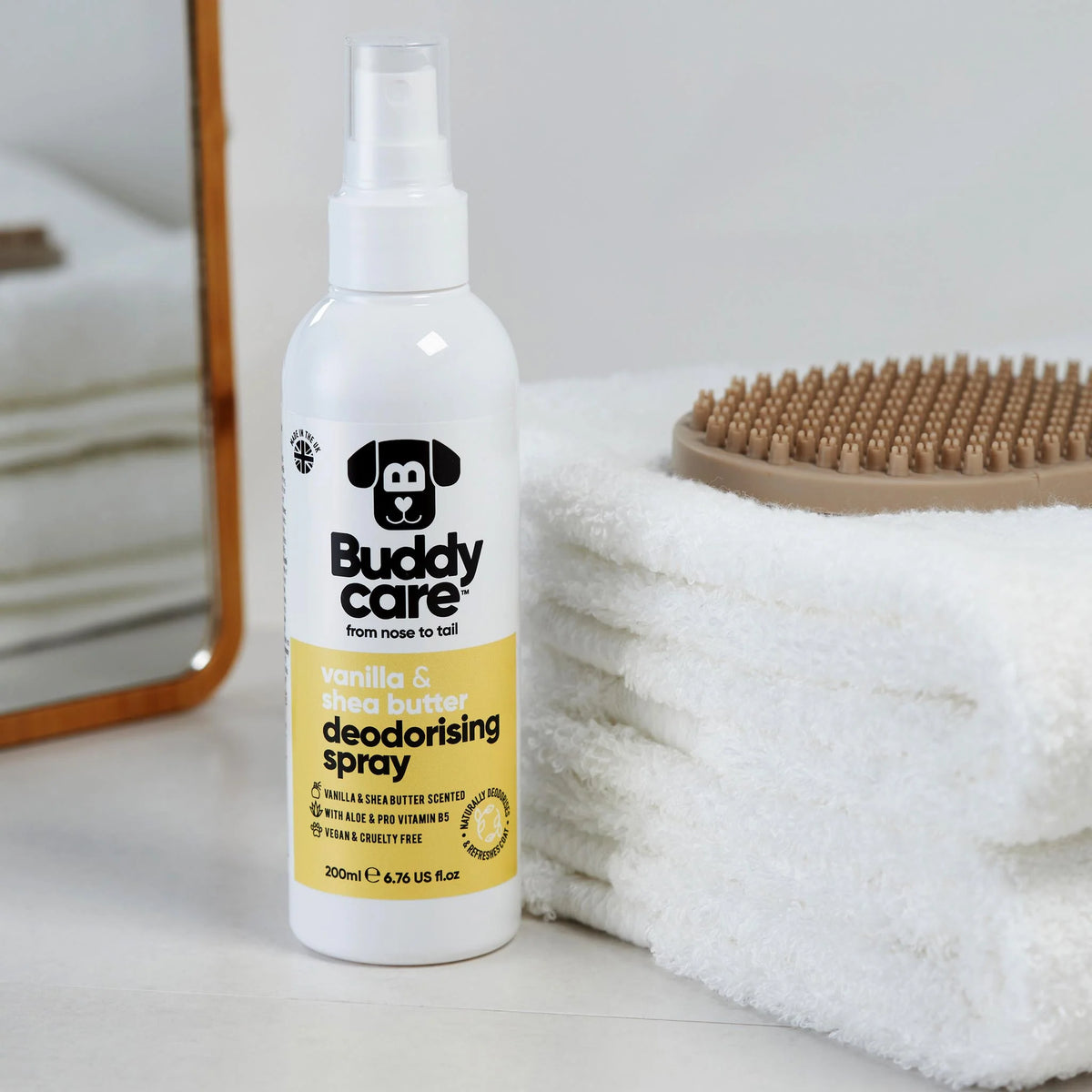 Buddycare Vanilla & Shea Butter Dog Deodorising Spray, 200ml