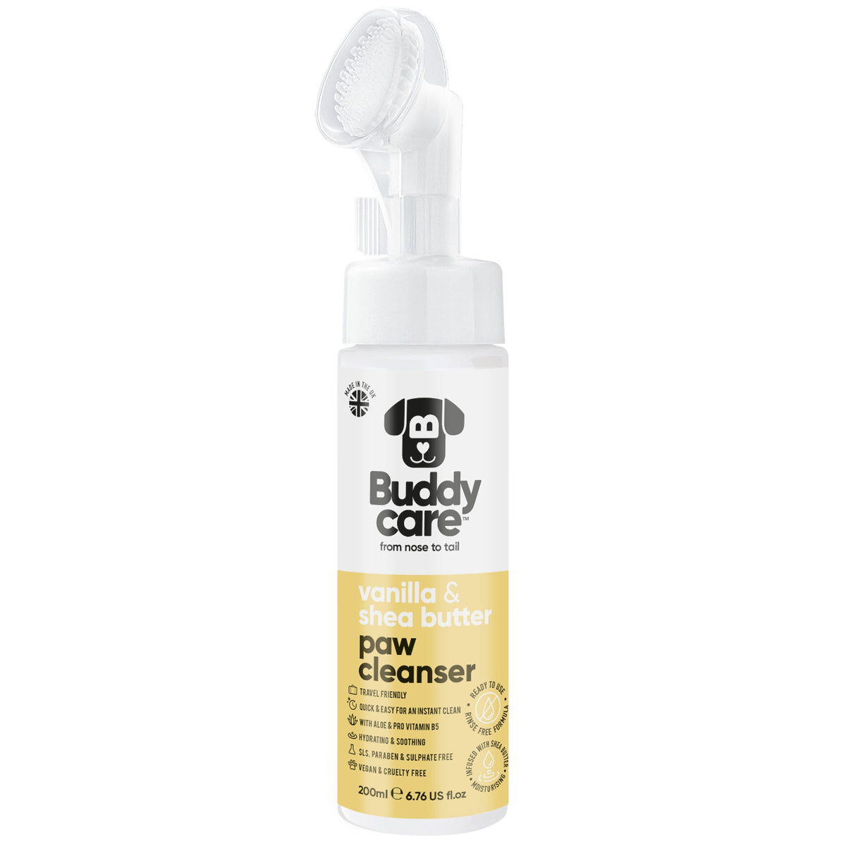 Buddycare Vanilla & Shea Butter Paw Cleanser, 200ml
