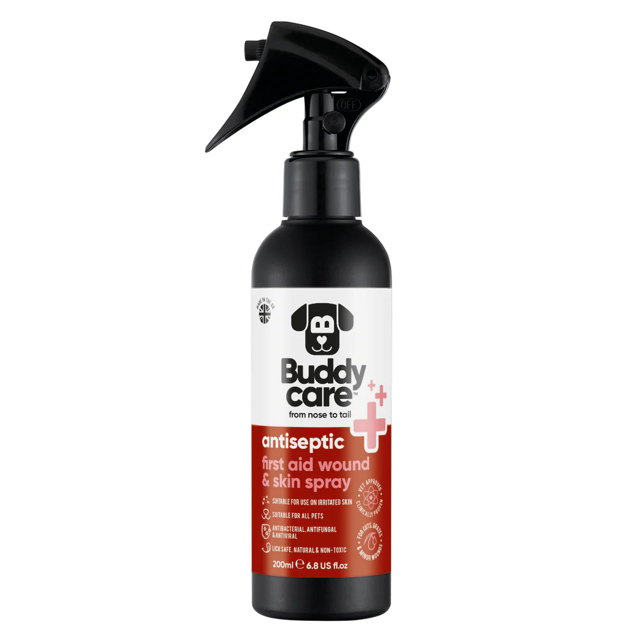 Buddycare Antiseptic First Aid & Wound Spray, 200ml
