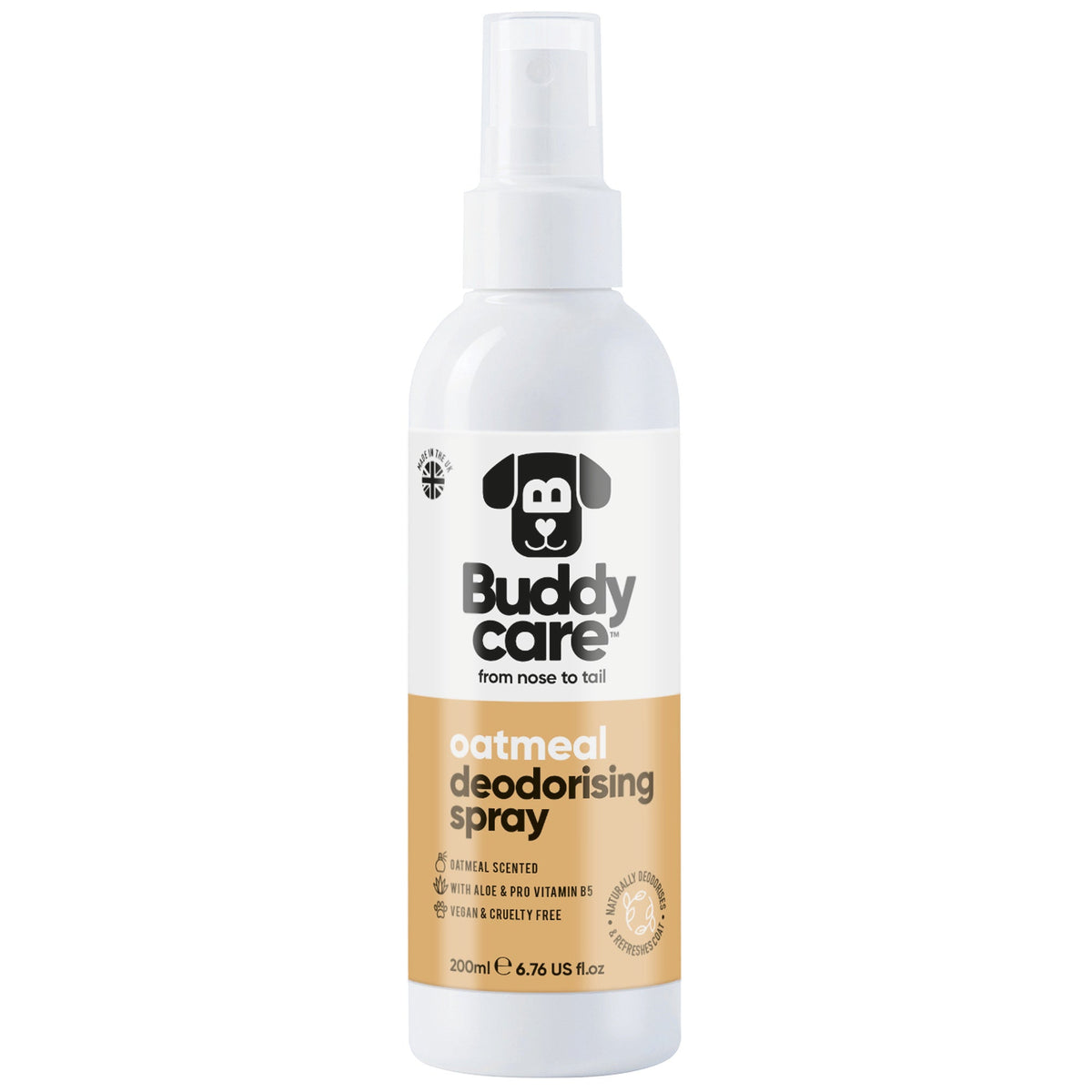 Buddycare Oatmeal Dog Deodorising Spray, 200ml