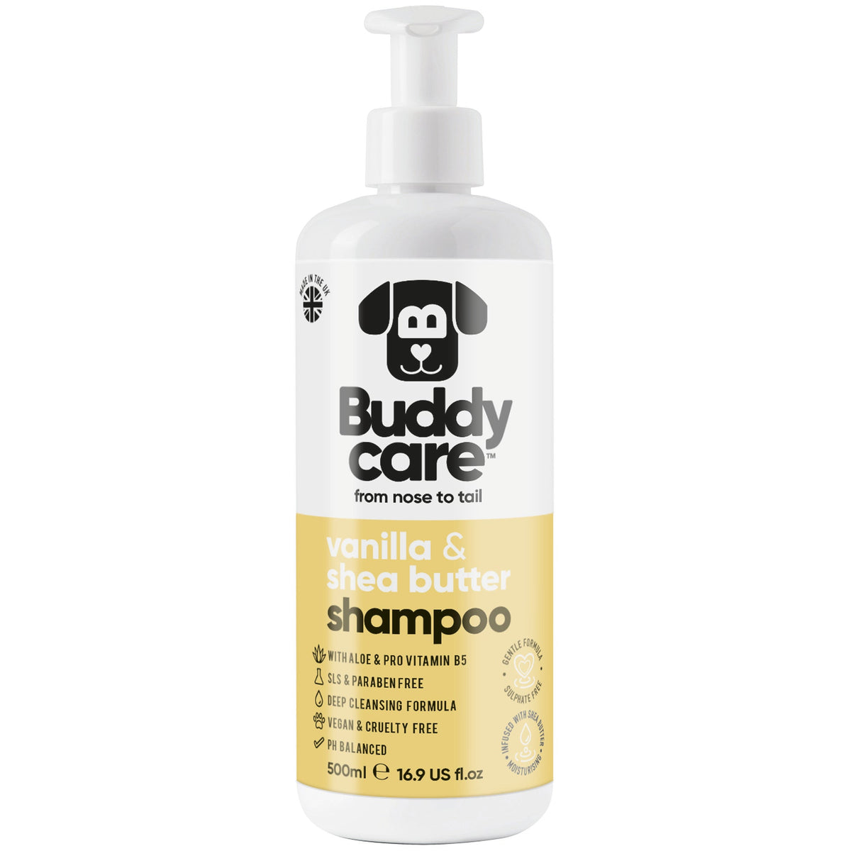 Buddycare Vanilla & Shea Butter Dog Shampoo, 500ml